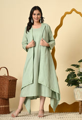 PISTACHIO COWL DRESS