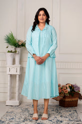 AQUA BREEZE - LINEN JACKET DRESS