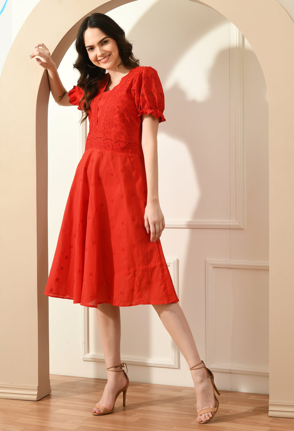 RED HAKOBA DRESS