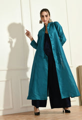 TURQUOISE JACKET WITH COAT STYLE SET