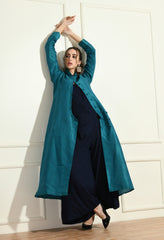 TURQUOISE JACKET WITH COAT STYLE SET