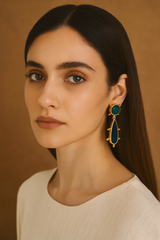 ROYAL BLUE TEARDROP EARRINGS