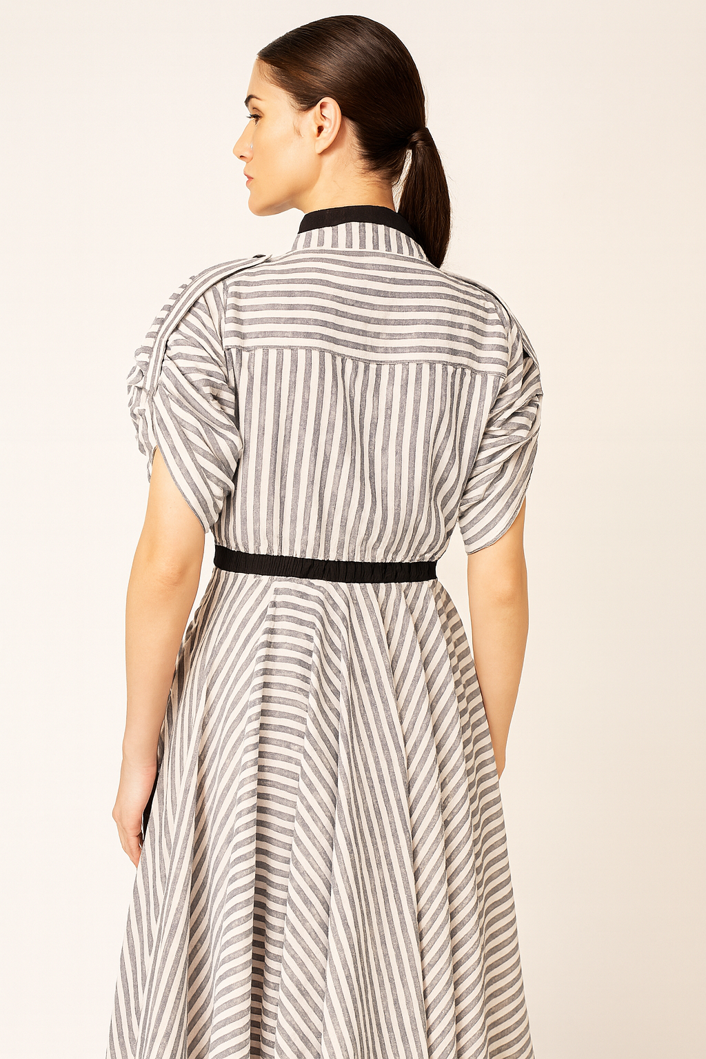 grey handkerchief dress Two-tone Handkerchief Dress in Grey Kinquo
