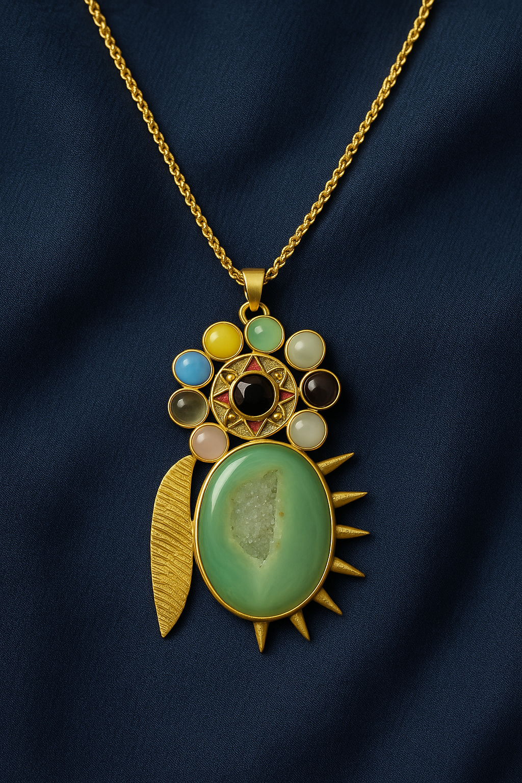 CELESTIAL BLOOM PENDANT NECKLACE