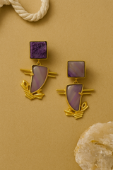 CONTEMPORARY LAVENDER DROP EARRINGS