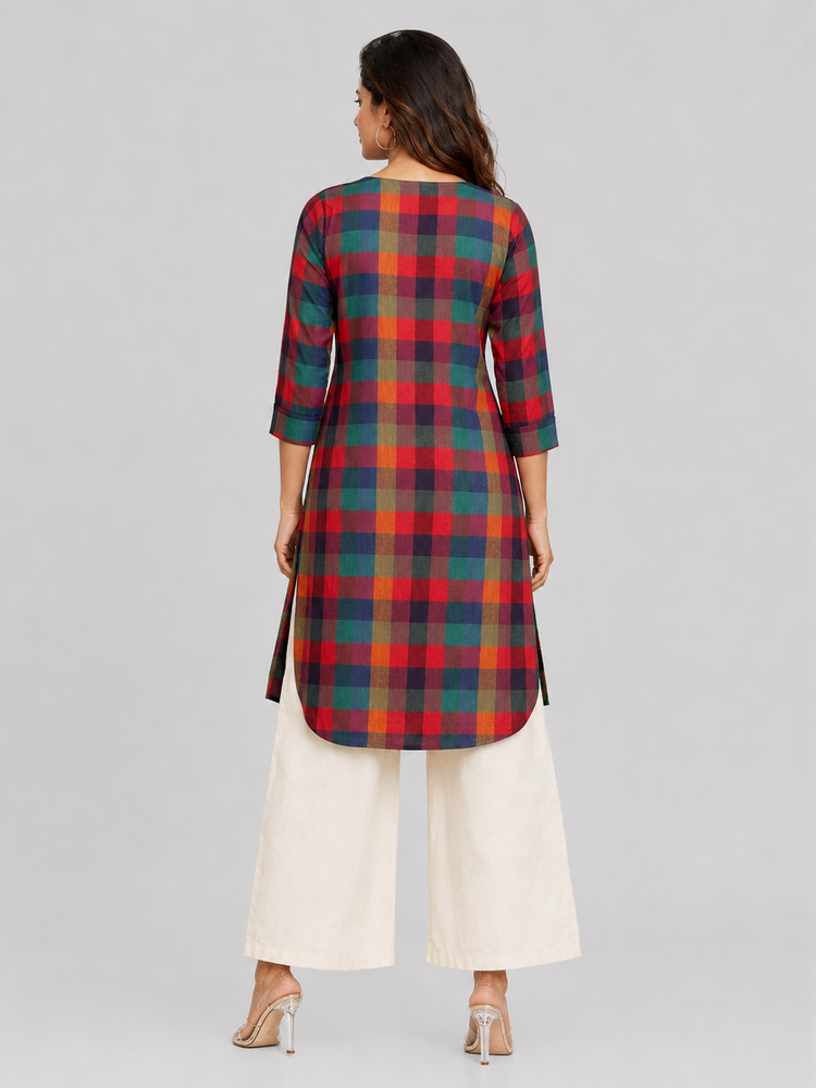 MULTI CHECKERED KURTA